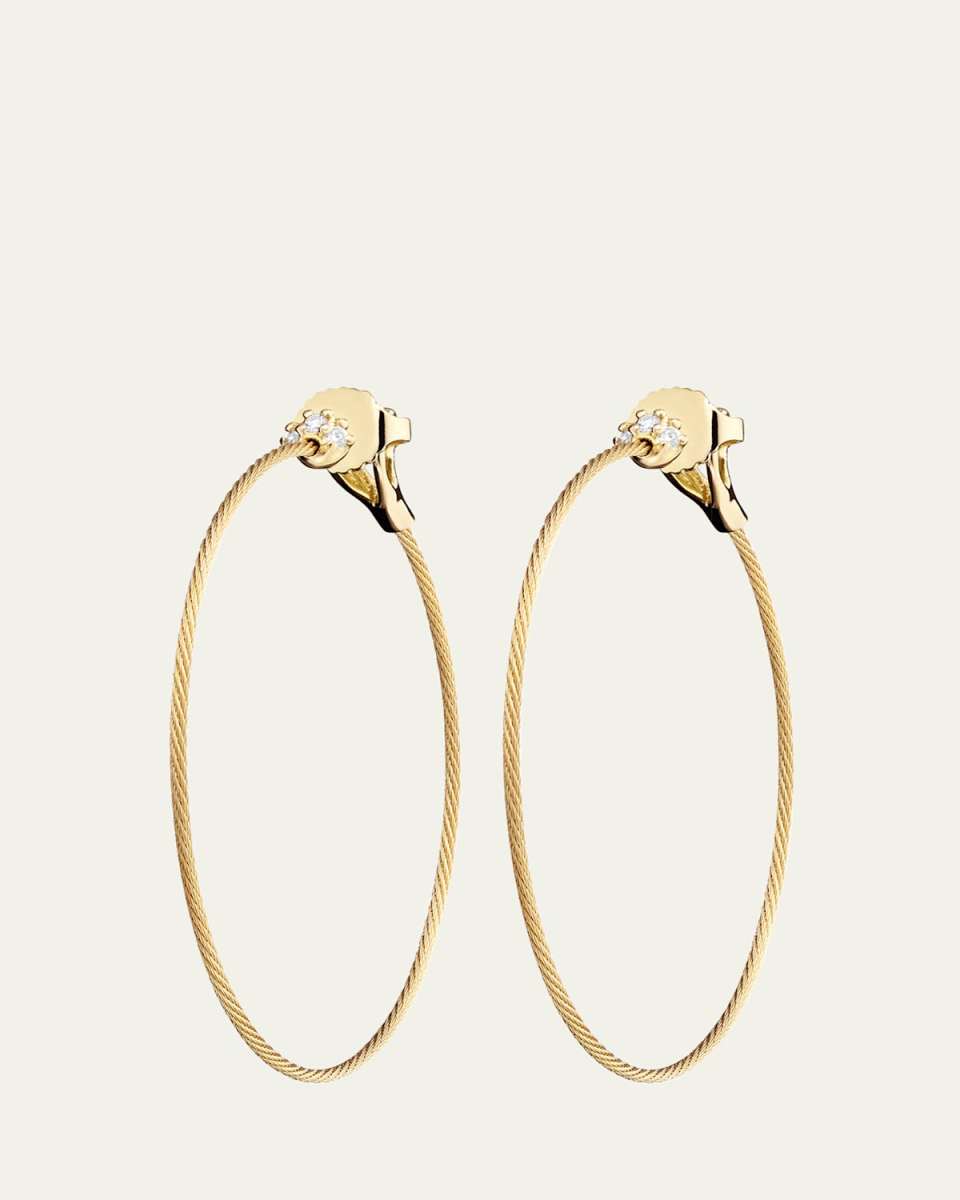 18k Medium Thin Hoop Earrings